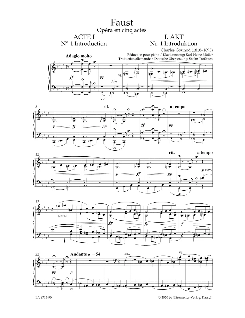 Gounod Faust  - Vocal Score (Version with Recitatives) - Image 2