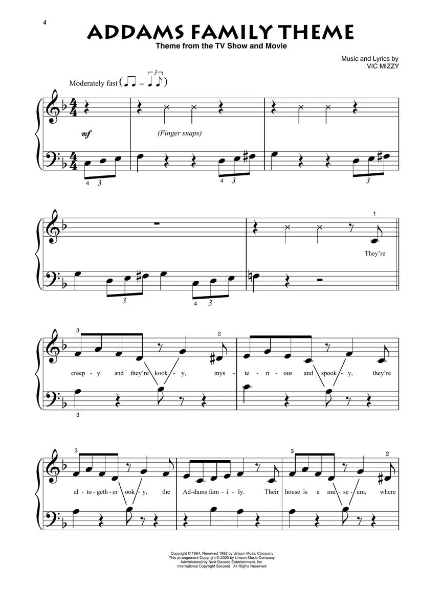 Great TV Themes - Beginning Piano Solo - Image 3