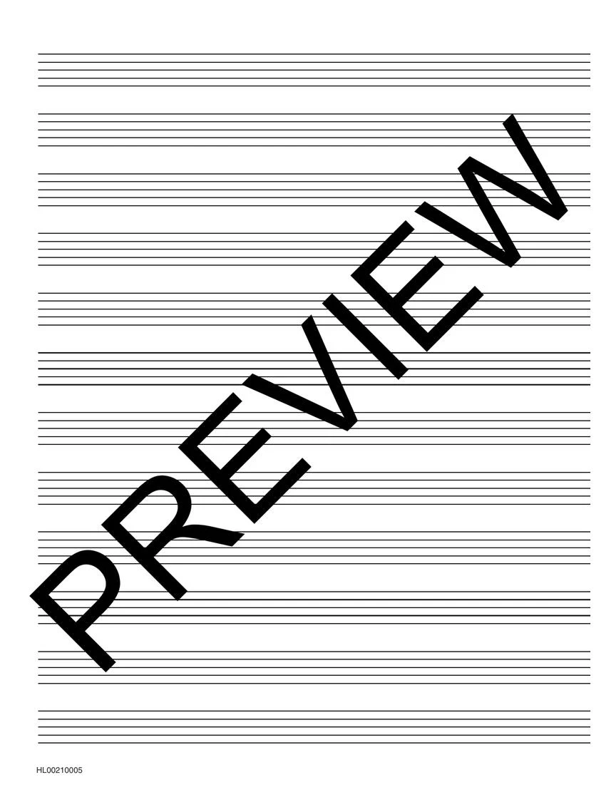 Manuscript Paper Wire-Bound: Hal Leonard, Standard (Green Cover) 96pgs (8.5" x 11") - Image 2