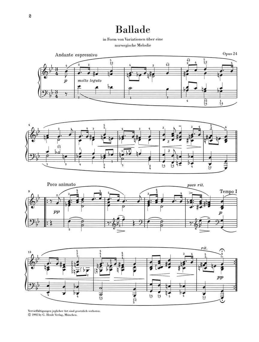 Grieg: Ballade, Op. 24 - Image 2