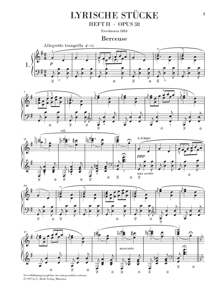 Grieg: Lyric Pieces, Volume II, Op. 38 - Image 2
