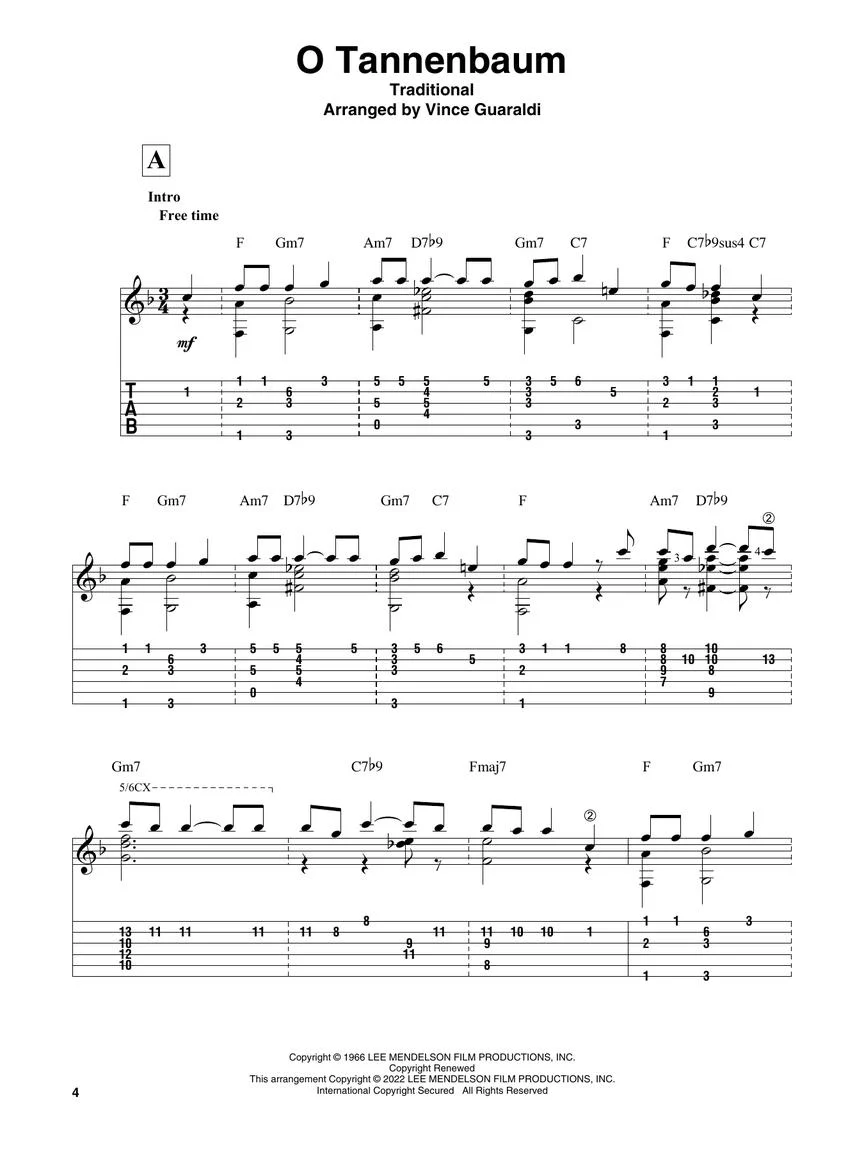 Guaraldi A Charlie Brown Christmas for Solo Jazz Guitar - Image 4