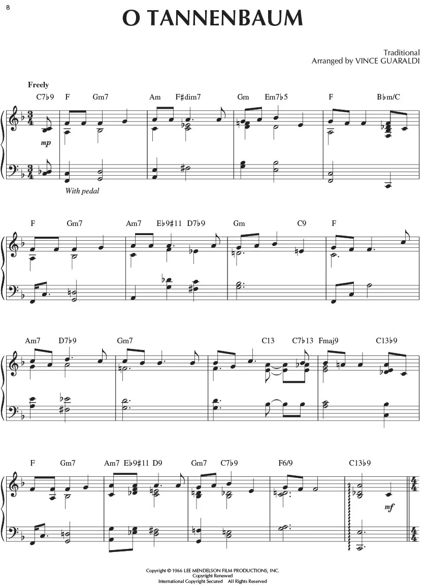 Guaraldi Charlie Brown Christmas, A - Piano Solo - Image 3