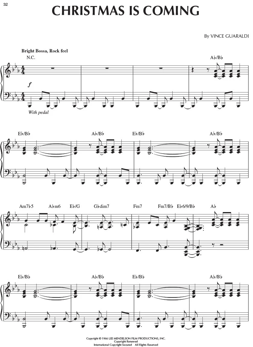 Guaraldi Charlie Brown Christmas, A - Piano Solo - Image 5