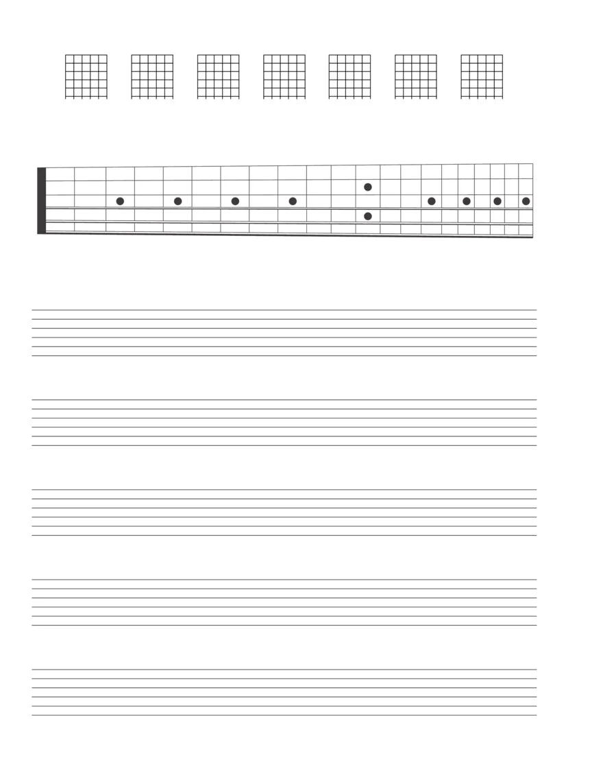 Guitar Tab Manuscript Paper - Image 2