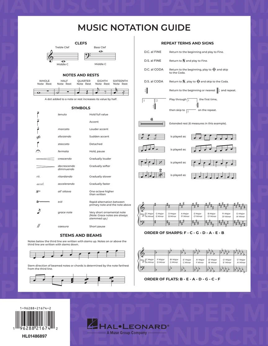 Hal Leonard Manuscript Paper - Image 3