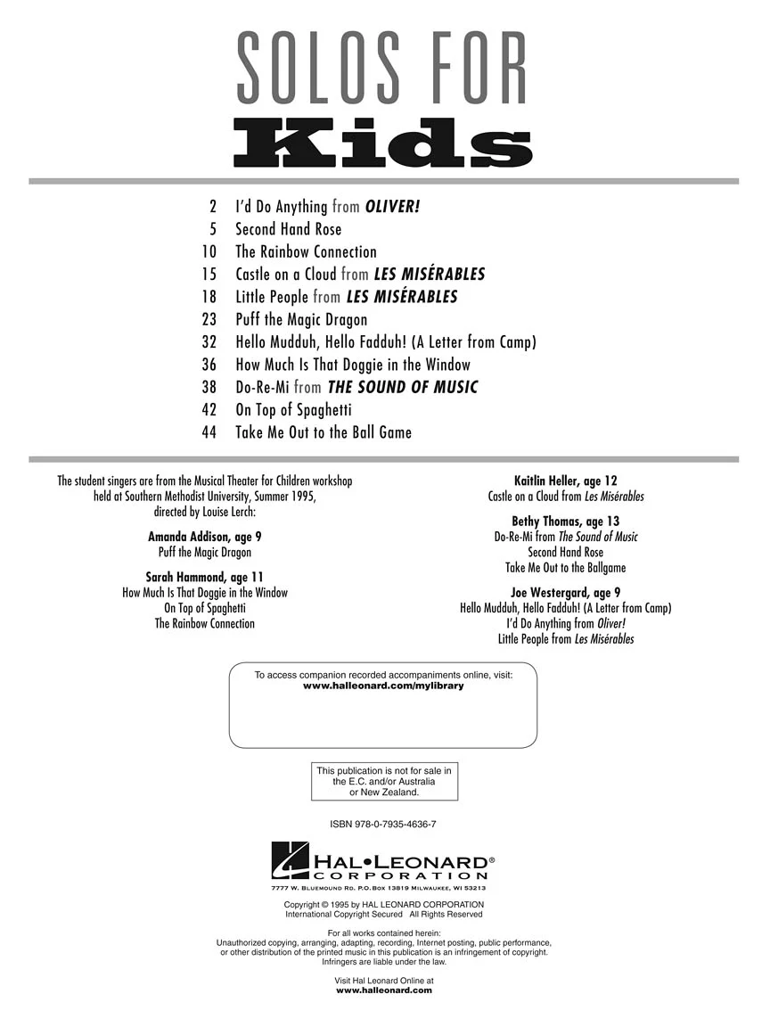 Hal Leonard Solos for Kids - Image 3