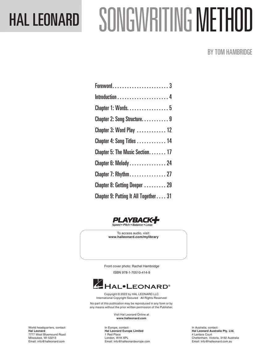 Hal Leonard Songwriting Method - Image 2