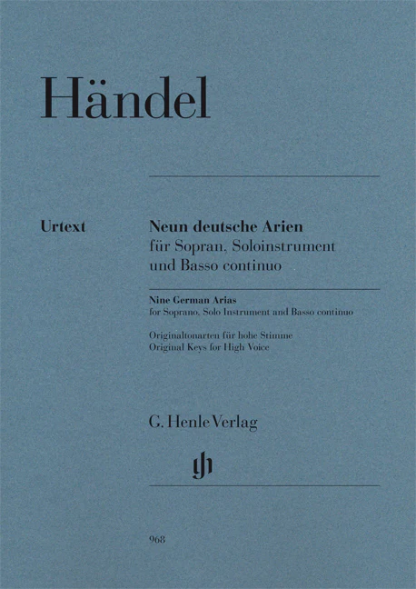 Händel: Nine German Arias (Score and Parts)