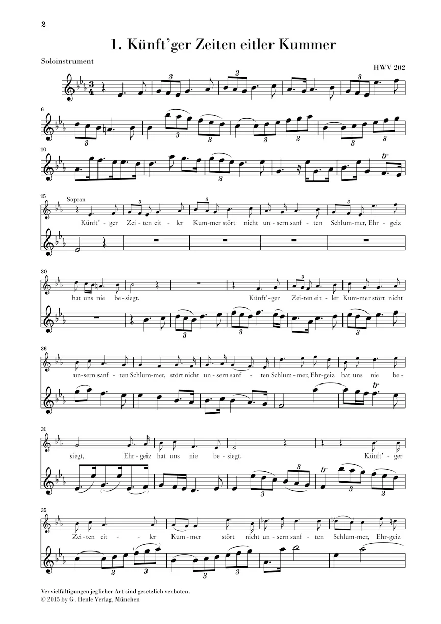 Händel: Nine German Arias (Score and Parts) - Image 4