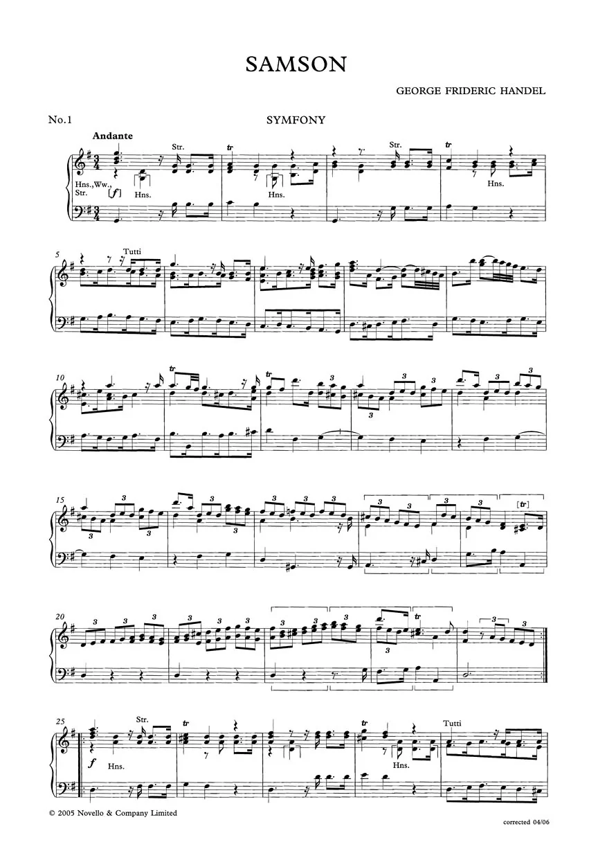 Handel Samson Vocal Score - Image 2