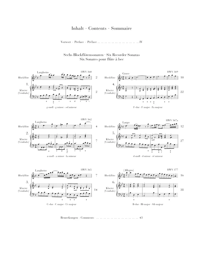 Händel: Six Recorder Sonatas - Image 2
