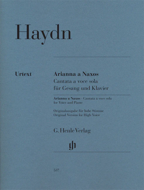 Haydn: Arianna a Naxos, Cantata a voce sola for Voice and Piano Hob. XXVIb:2