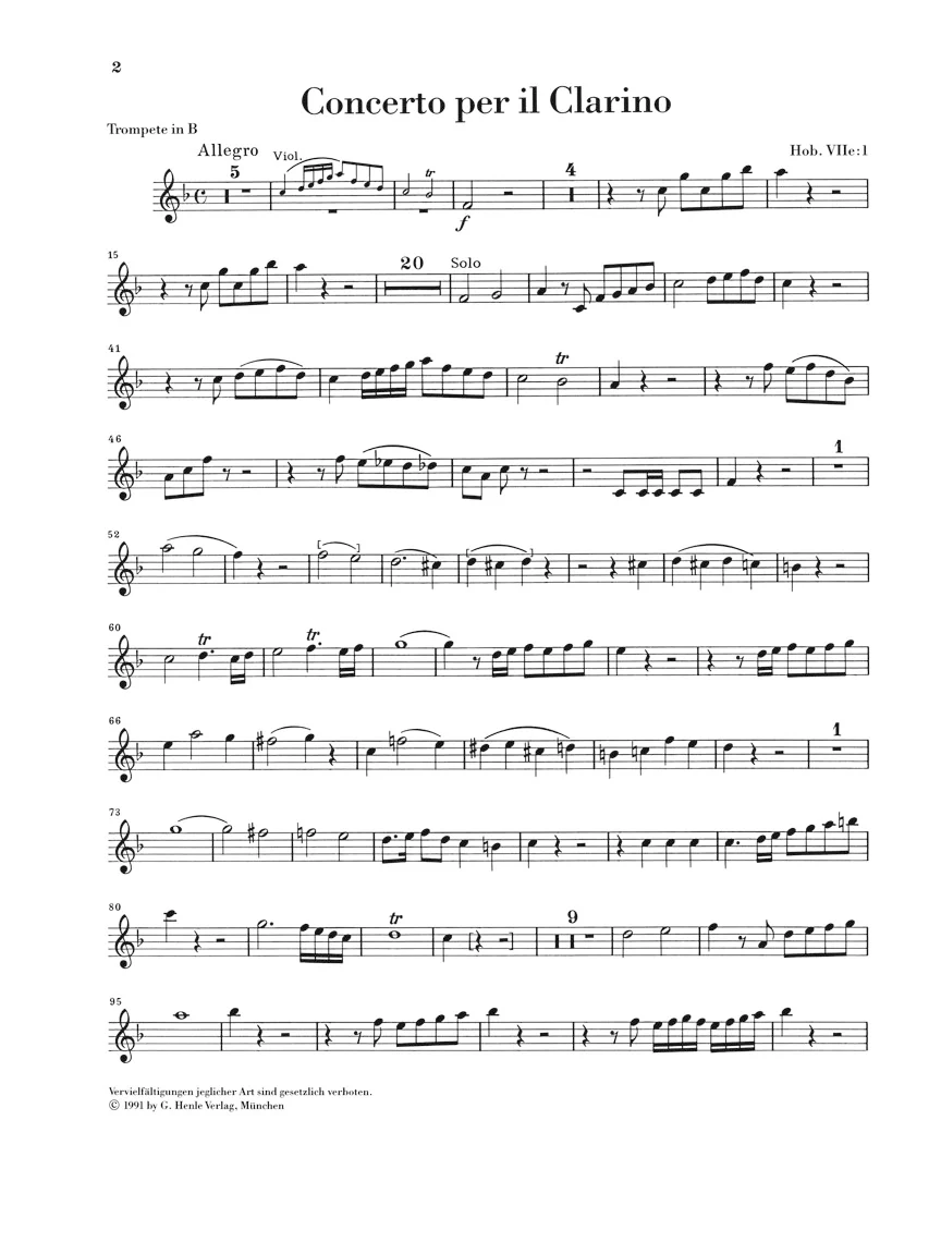 Haydn: Trumpet Concerto in E flat major Hob. VIIe:1 - Image 3