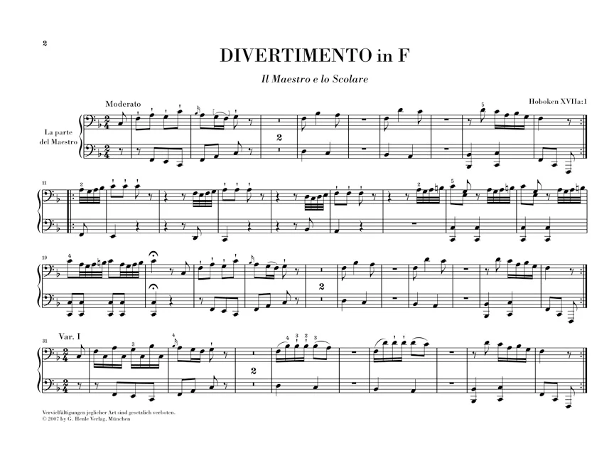 Haydn: Divertimento in F major Hob. XVIIa:1 - Il maestro e lo scolare - Image 2