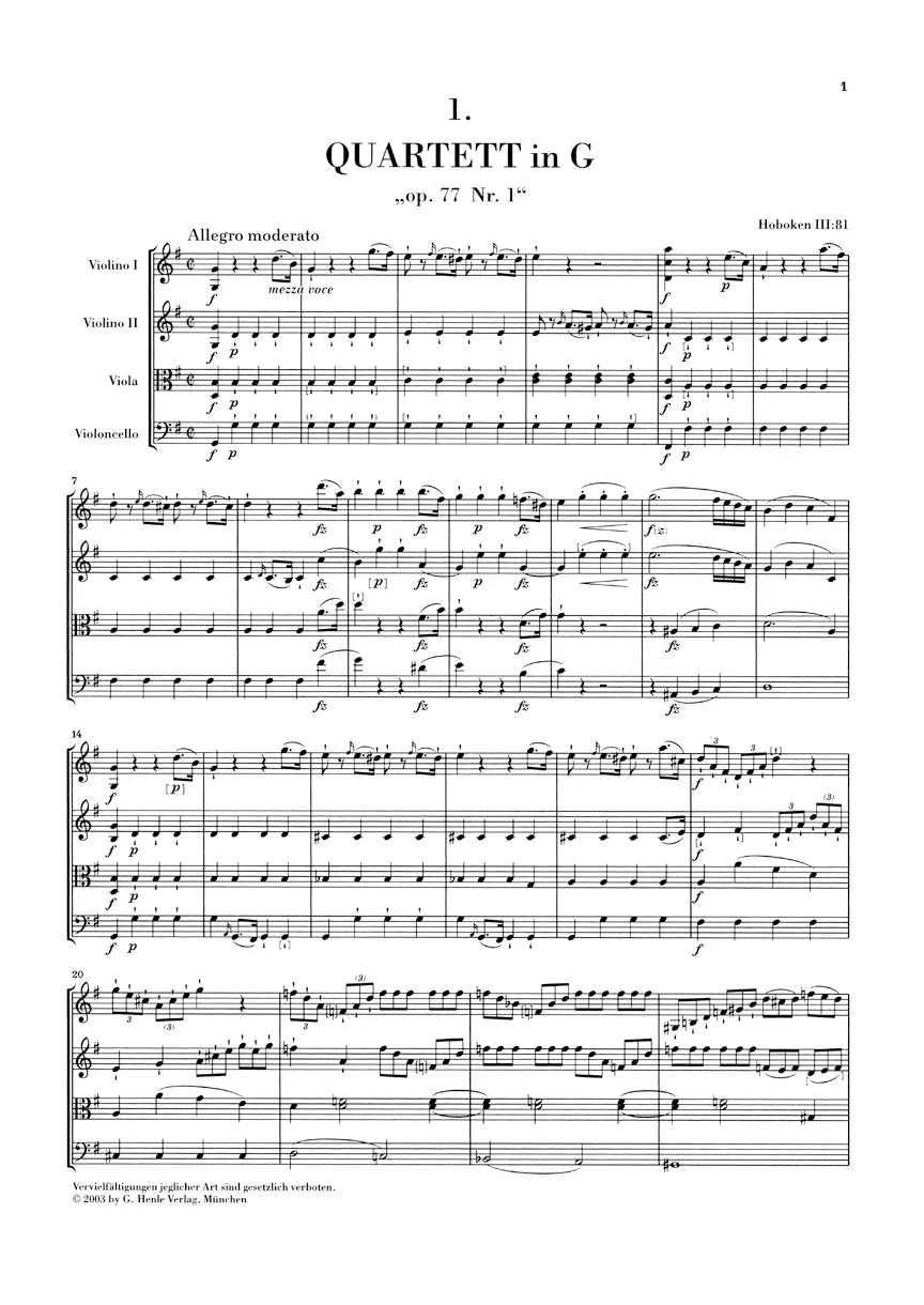 Haydn: String Quartets Book XI, Op. 77 and, Op. 103 (Study Score) - Image 2
