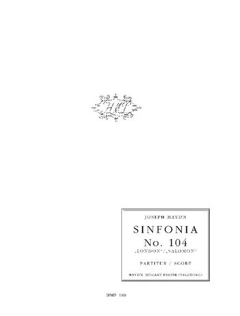 Haydn: Symphony No. 104 for orchestra Hob. I:104
