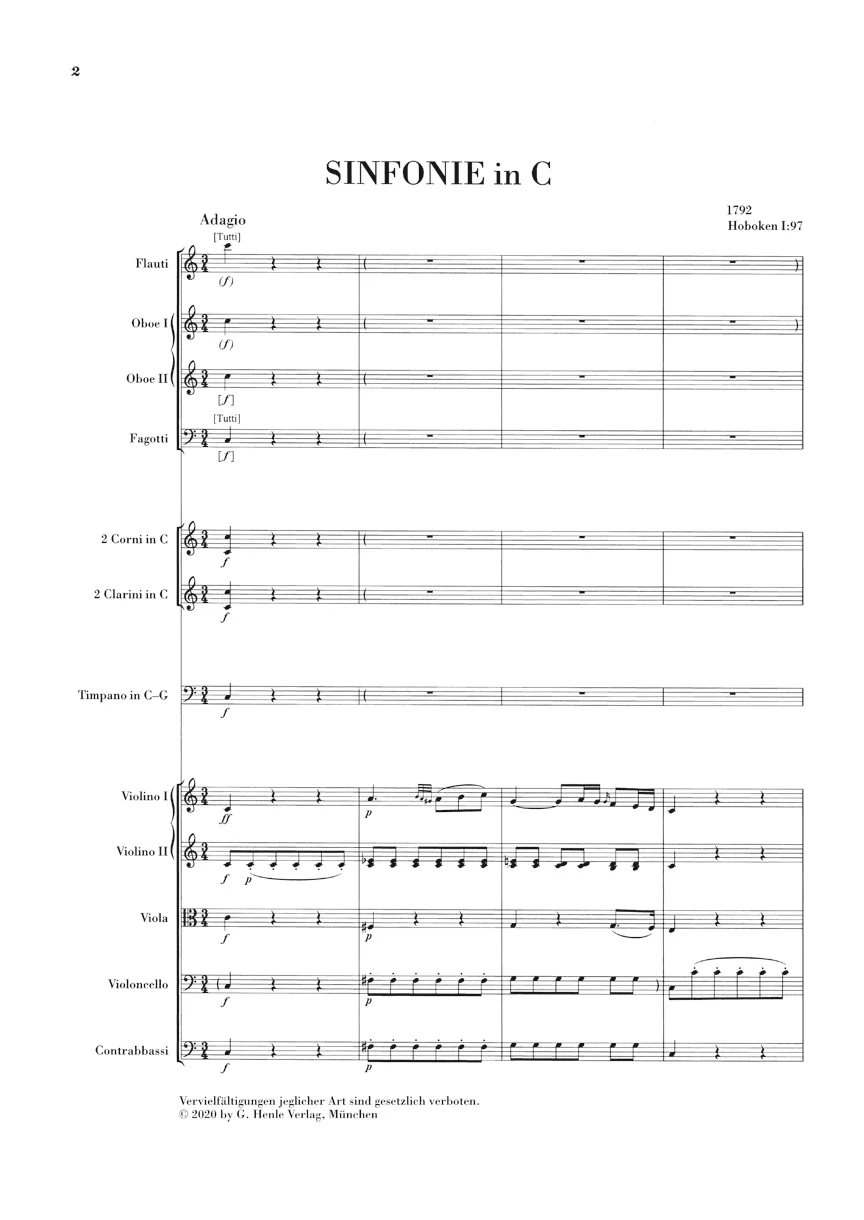 Haydn: Symphony in C major Hob I:97 (Study Score) - Image 2