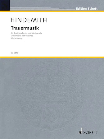 Hindemith Trauermusik Music of Mourning