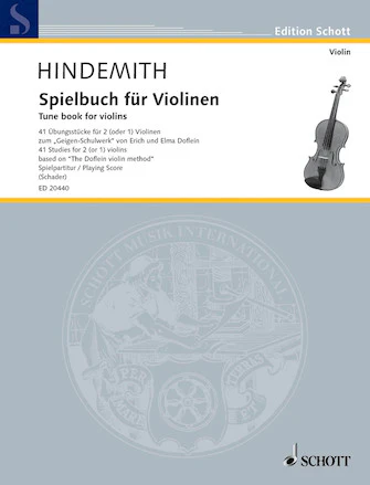 Hindemith: Tune Book (Spielbuch) for Violins 41 Studies for 2 (or 1) Violins Doflein Method