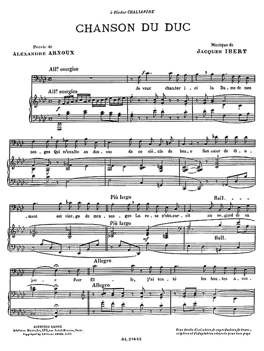 Ibert Chanson Du Duc Don Quichote - Image 2