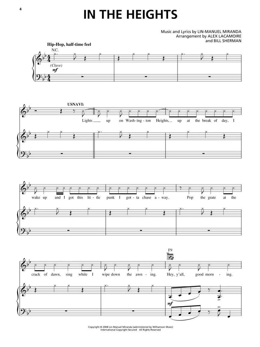 In the Heights - Piano/Vocal Selections - Image 3