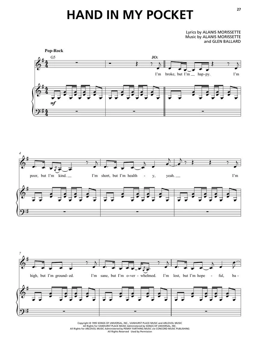 Jagged Little Pill Our New Musical – Vocal Selections - Image 6