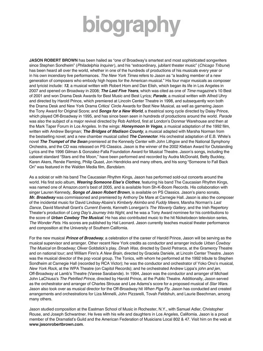 Brown, Jason Robert - Plays Jason Robert Brown - Image 4