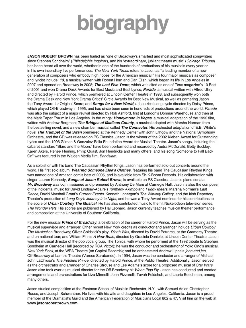Brown, Jason Robert - Plays Jason Robert Brown - Image 4