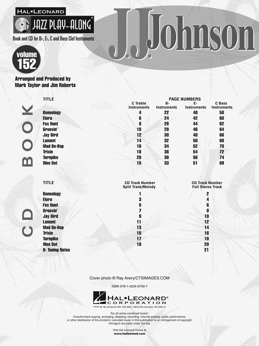 Johnson, J.J. - Jazz Play-Along Series Vol. 152 - Image 3