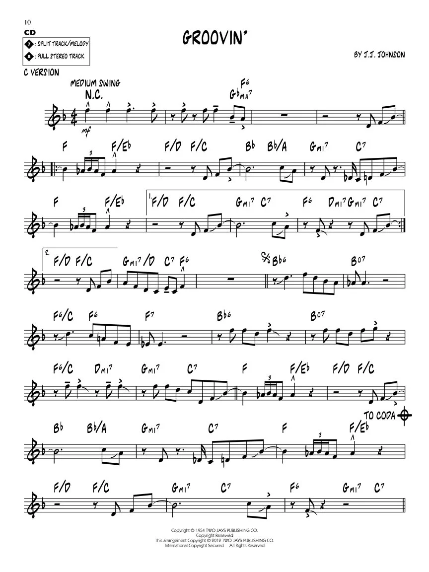 Johnson, J.J. - Jazz Play-Along Series Vol. 152 - Image 4