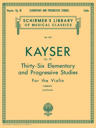 Kayser - 36 Elementary and Progressive Studies, Op. 20 (Complete) Solo Violin