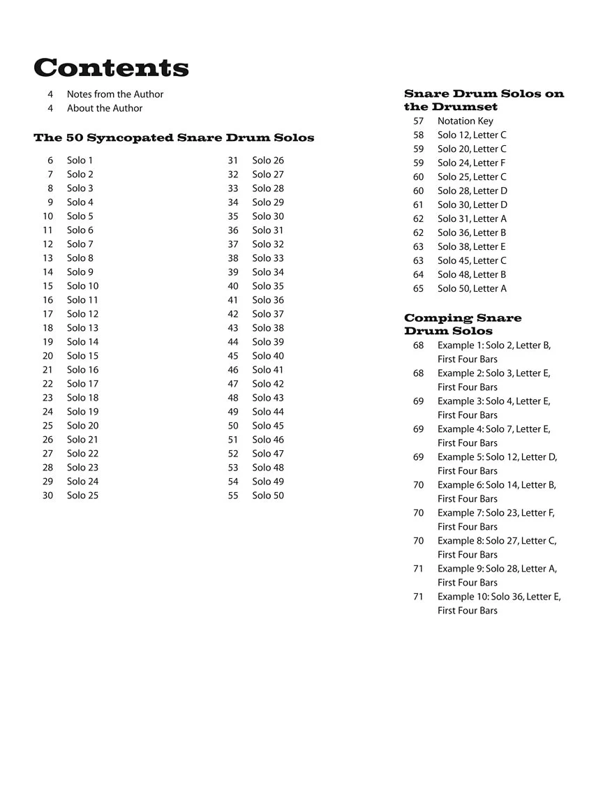 50 Syncopated Snare Drum Solos - Image 3