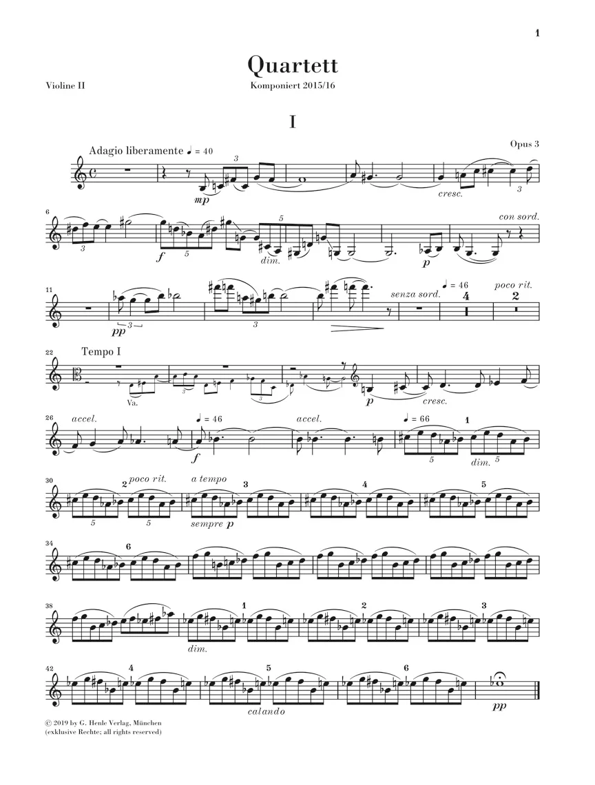 Kissin: String Quartet, Op. 3 - Image 3