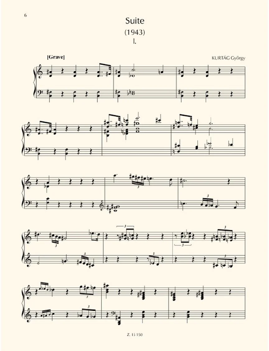 Kurtag Games X Diary Entries, Personal Messages  for Piano Solo - Image 2