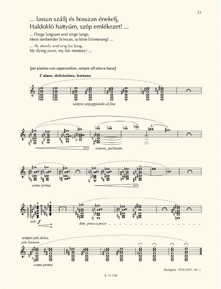 Kurtag Games X Diary Entries, Personal Messages  for Piano Solo - Image 4