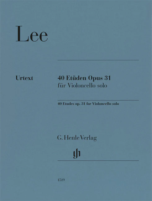 Lee: 40 Etudes, Op. 31 for Cello solo
