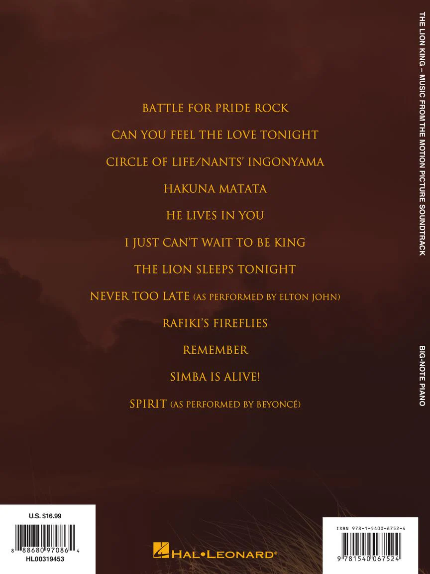 Lion King, The - Big-Note Piano - Image 6