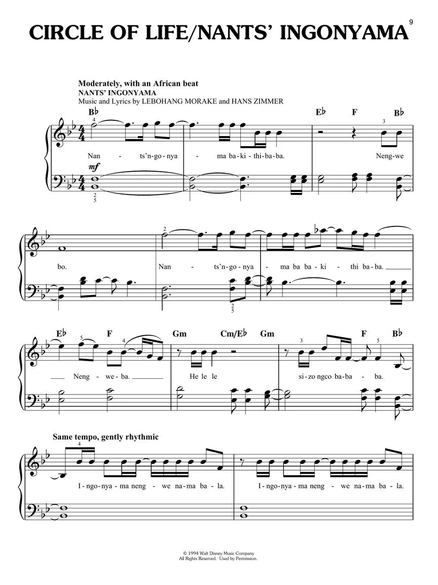 Lion King, The - Easy Piano - Image 4