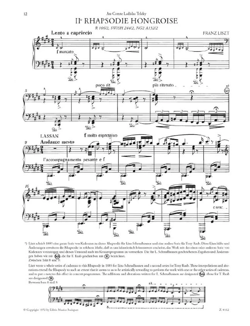 Liszt Hungarian Rhapsody No. 2 Piano Solo - Image 2