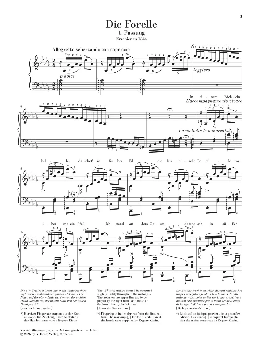 Liszt: Schubert - The Trout D 550, 1844 and 1846 Versions - Image 2