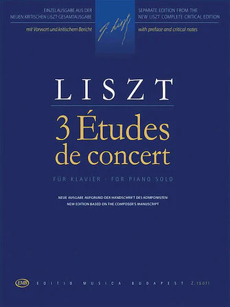 Liszt 3 Etudes de Concert or Piano Solo