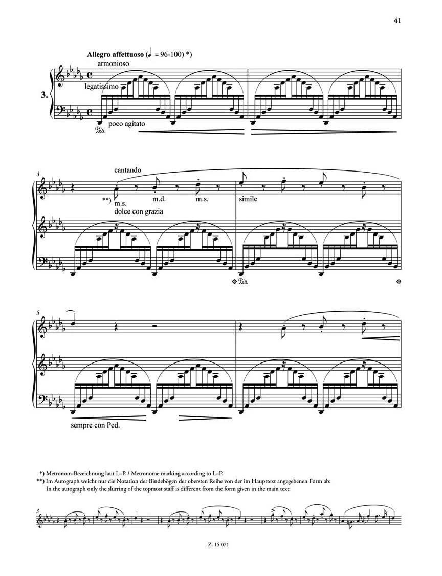 Liszt 3 Etudes de Concert or Piano Solo - Image 3