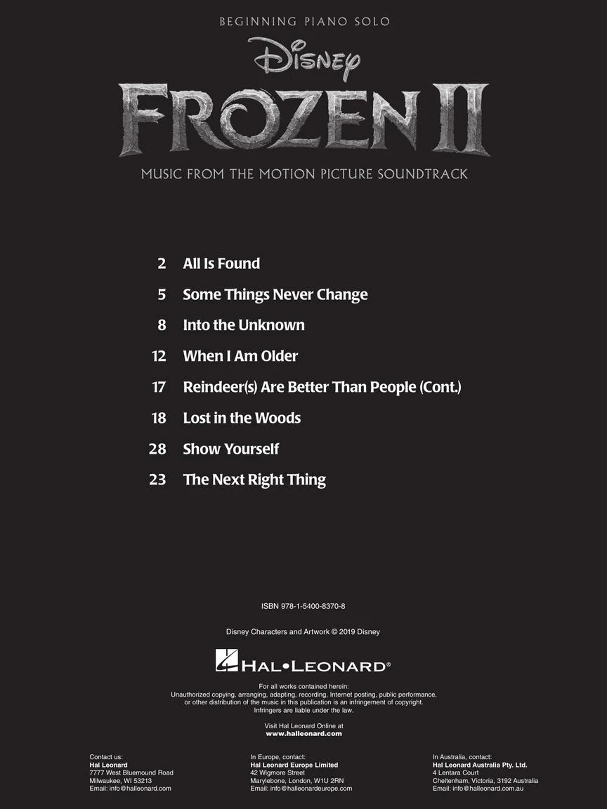 Frozen 2 - Beginning Piano Solo - Image 2