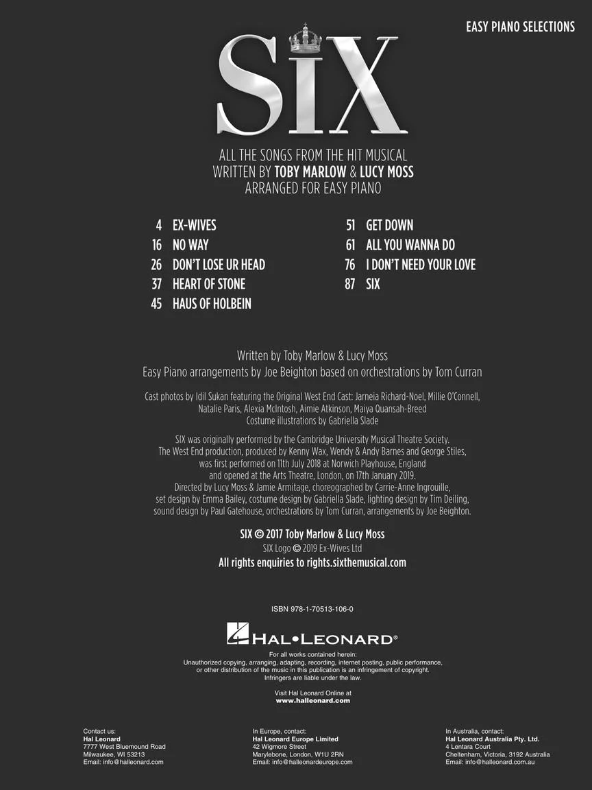 Marlow/Moss Six: The Musical Easy Piano Selections - Image 2