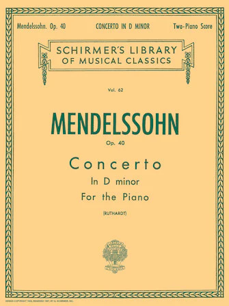 Mendelssohn Concerto No. 2 in D Minor, Op. 40 Piano Duet