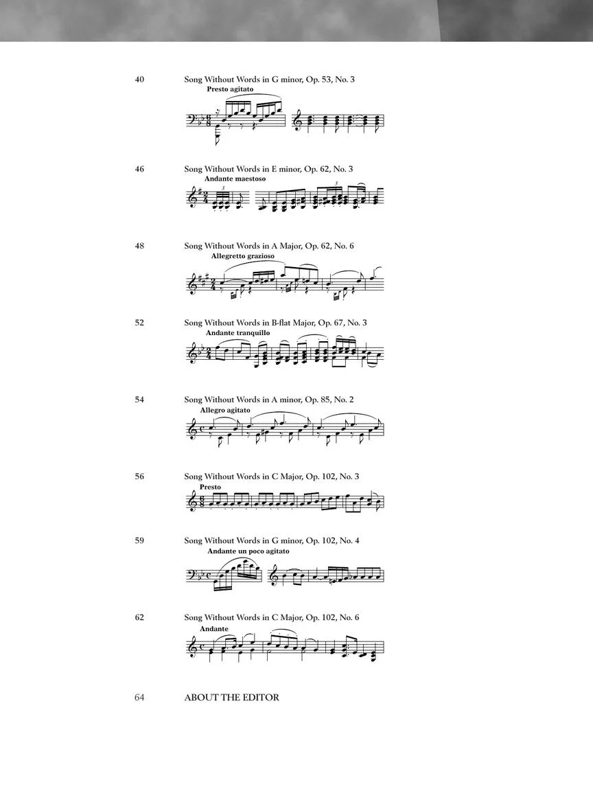 Mendelssohn - Selections from Songs Without Words - Schirmer Performance Editions - Image 3