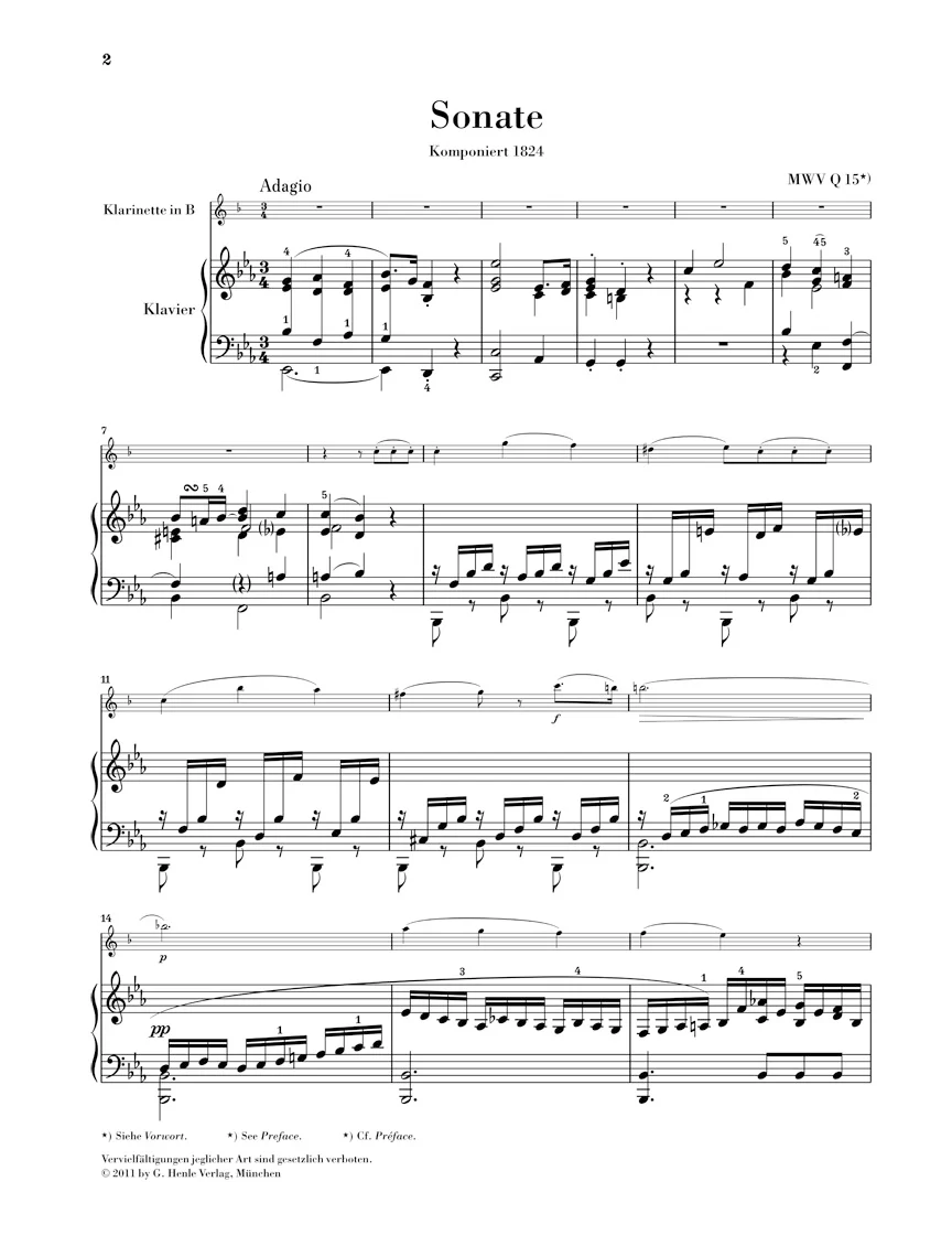 Mendelssohn: Sonata in E flat major for Clarinet and Piano - Image 2