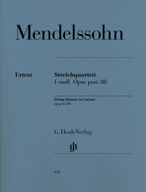 Mendelssohn: String Quartet in f minor, Op. post. 80