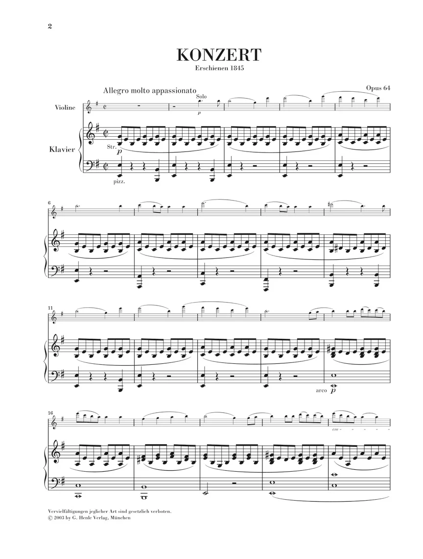 Mendelssohn: Violin Concerto in e minor, Op. 64 - Image 2